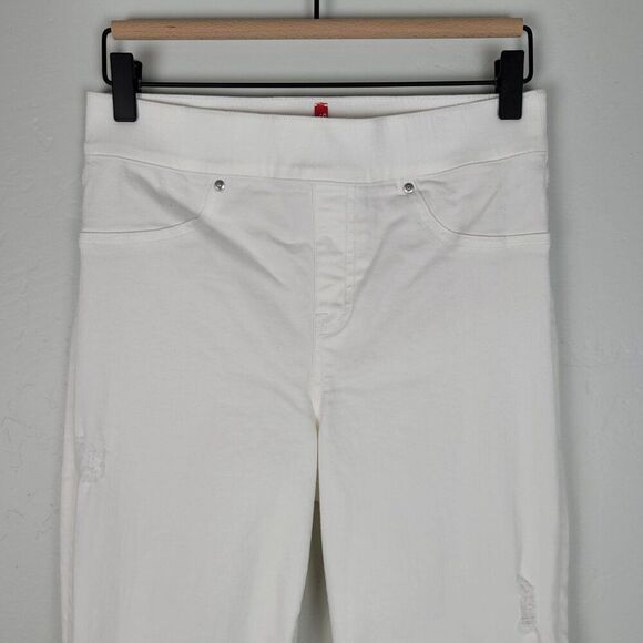 Spanx Distressed Skinny Jeans White Pull On Size S - Picture 3 of 11